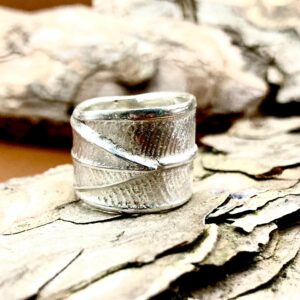 Bague argent 925 artisanale "Laurea Caresse" – Collection Nature