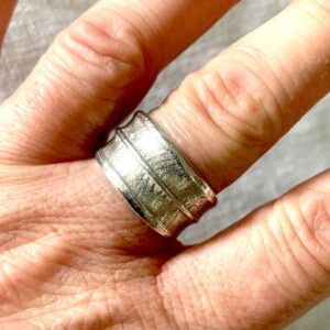 Bague argent 925 artisanale "Laurei" – Collection « Nature »