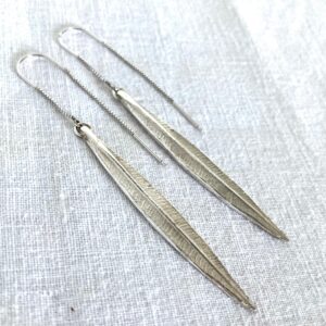 Boucles d'oreilles argent 925 artisanales « Lauréa » – Collection Texture